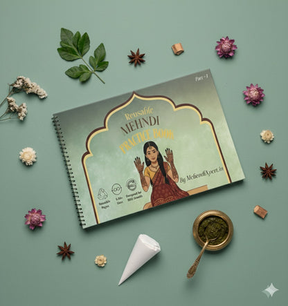 Reusable Mehndi Practice Book – Learn, Perfect, Reuse!
