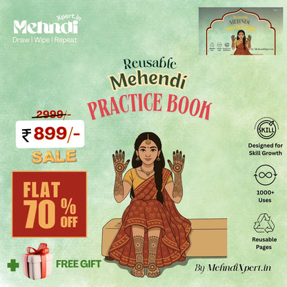 Reusable Mehndi Practice Book – Learn, Perfect, Reuse!